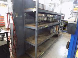 4 Tier Steel Shelf, 8' Long x 2' Wide x 7' Tall with Adjustable Shelves