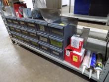 Contents of Bottom Shelf: Including Napa 18 Drawer Organizer of Assorted Ha