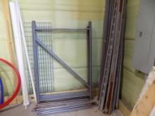 Group Of Medium/Light Duty Pallet Racking In Corner, (4) Uprights, Lots Of