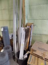 Group Of Eavestrough, Ducting And A Couple Florescent Shop Lights
