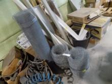 (3) Partial Rolls Of Wire Fencing (1) 4' 1/2'' Grid Fencing And (2) Small R