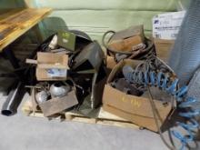 Large Pallet Of Misc. Air Lines, Wet Line Hose, Small Electrical, Hyper Coi