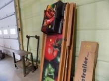 Group Of Veggie Themed Display Boards For Front Of Serving Stations, Old Su