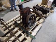 Large Vintage Air Compressor Pump, Dual Head Needs A Little Work, Stuck, An