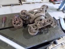 Cloverleaf Unloader, Antique Trolly and an Antique Pulley