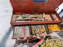 Red Tool Box - (6) Drawer Top Chest with Misc. Tools and Contents