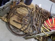 Pallet of Short Chains, Large Qty. of Old Snap Binders and Small Roll of Ol
