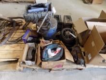Pallet of Truck Parts - New Brake Parts, Old Starter, Gaskets, Seals, Jumpe