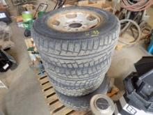 (4) Imperial Eco-North SUV 265/70R17 Mud and Snow Tres on Steel 8 Lug Wheel