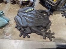 (2) Black Cast Iron Frog Wall Decorations