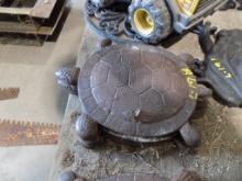 (3) Brown Cast Iron Turtle Wall Decorations