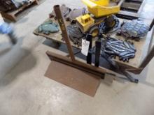 Hand Metal Roller ? and (2) Heavy Steel Shelf Brackets
