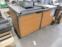 60'' x 38'' 2 Door Cabinet for Soda Fountain , Stainless Top, Opening for L