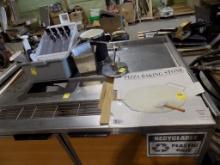 New Pizza Baking Stone, Ice Buckets, Tote of Misc. Including Plastic Hand F