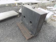 Large Black Plastic Fuel Tank with Some Fuel, Less than 1/4 Full
