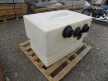 White Poly Holding Tank with Inlets/Outlets on Both Sides