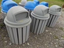 (3) Gray Decorative Garbage Can Covers