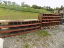 (2) Large Red Wooden Organizers - (1) 8 1/2' Long, (1) 10' Long