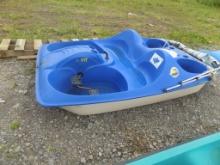 Sun Dolphin 4 Seat Paddle Boat with Folding Canopy