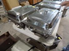 (2) Stainless Chaffing Dishes w/ Lids, On Stands
