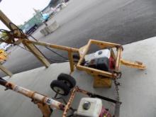 Tow Behind Gas Powered Hydraulic Auger with Honda 9 HP GX270 Engine with 8'