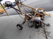 Compac Tow Behind Gas Powered Hydraulic Post Hole Auger, Honda 9 HP 6X270 E