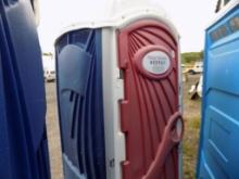 Dark Blue and Red Poly Porta-Potty # 09 from Rental Fleet