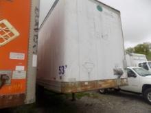 1993 53' Wabash P-102CW Storage Trailer, 68,000 GVW, Vin # 1JJV532YXPL13503