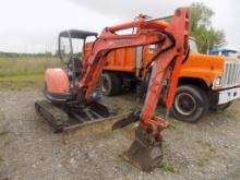 Kubota U35 Super Series Midi Excavator with Grader Blade, Hydraulic Thumb,