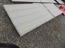 Ap;prox. (8) Sheets of Tan 10' Metal Roofing