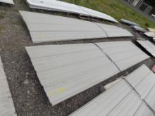 (3) Assorted Sheets of Tan Metal Roofing, (1) 13', (2) 15'