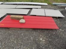 (5) Assorted Sheets of Metal Roofing - (2) 8' - (1) Red and (1) Tan, (3) 6'
