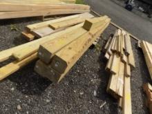 (4) 6' x 6' x 14' Beams Pressure TreatedWith (1) Extra Short Piece