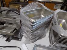 Stack Of (11) Stainless Prep Dishes For Steam Table/Serving Station