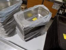 Stack Of (10) Stainless Prep Dishes For Steam Table/Serving Station