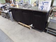 True 3-Door Key Cooler, Set Up For (4) Taps, Dual Spout Taps, Mounted, Come