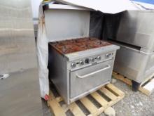 Black Diamond Stainless Commercial 6-Burner Gas Range, Propane, 36'' Wide 3