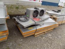 Pallet Of Walk-In Cooler Parts, Compressor, Condensor And (2) Doors