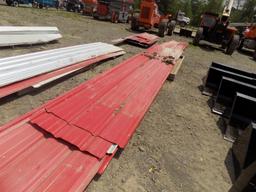 Pallet with Long  Assorted Red Metal Siding/Roofing