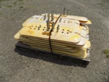 Pallet of Yellow Road Construction Sign Bases