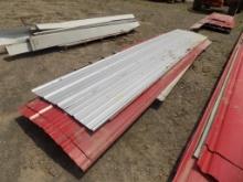 Pallet of Assorted Metal Siding/Roofing, Red and Silver