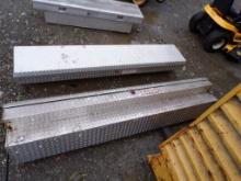 (2) 76''  Weather Guard Aluminum Diamond Plate Side Mount Truck Tool Boxes