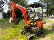 New Agrotk Industrial NT18K Mini Excavator, Kubota Diesel, Canopy, Side Con