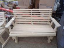 Amish Made Unfinished 48'' Glider Bench