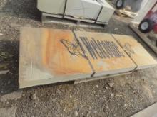 68'' x 25'' x 3'' Thick ''Butterfly and Flowers'' Bluestone Welcome Sign