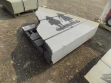 48'' x 44'' x 10'' Thick ''Cowboy and Horse'' Bluestone Sign Stone