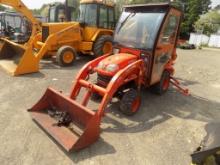Kubota BX25 4 WD Diesel Compact with Soft Door Cab, MISSING REAR, BX25D Loa