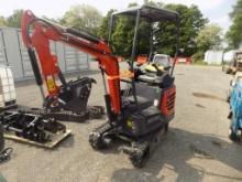 New AGT Industrial MX15RX Mini Excavator, Orange, Gas Engine, Side Controls