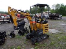 New AGT Industrial Mini Excavator, MX12RX, Side Controls, Canopy, Manual Th