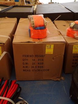 New (10) ZYM 2'' x 27' Ratchet Tie Down Straps (10 x Bid Price)